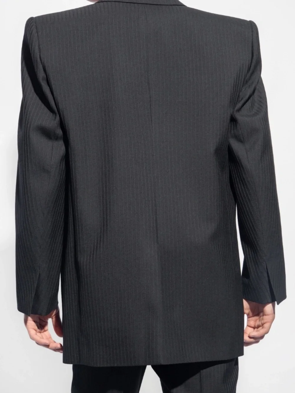 Saint Laurent YSL Runway Oversized Stripe Wool Tuxedo Blazer Jacket